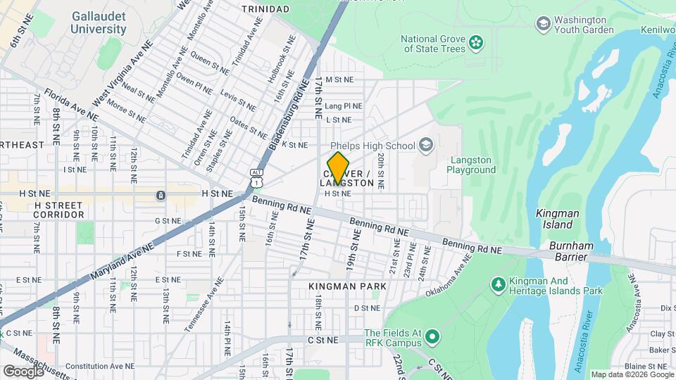 1734 H St NE, Unit SI ID1633280P Map and Location Details