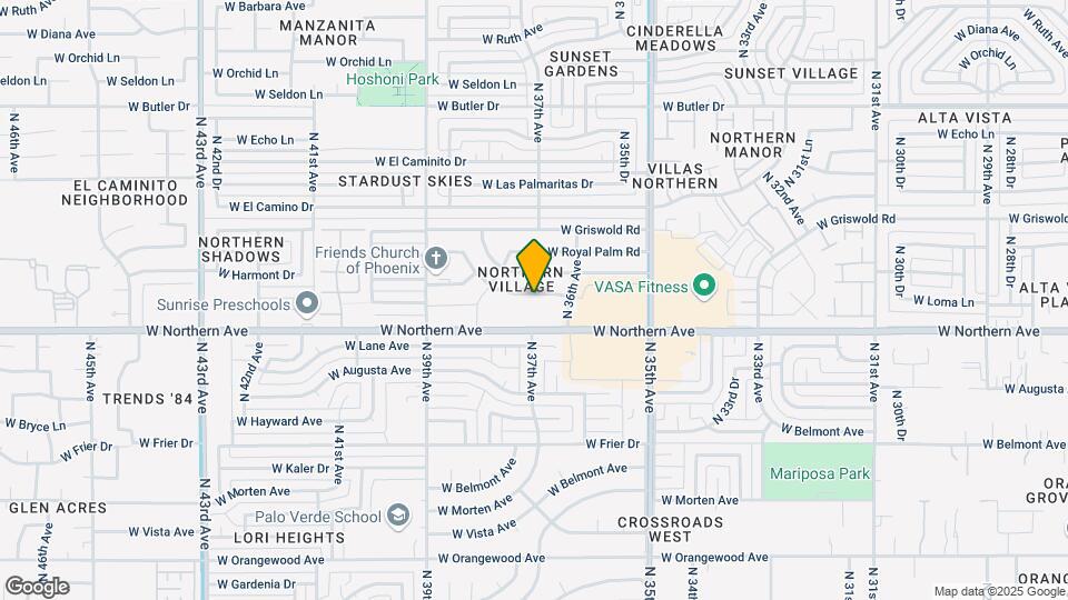 3701 W Loma Ln Map and Location Details