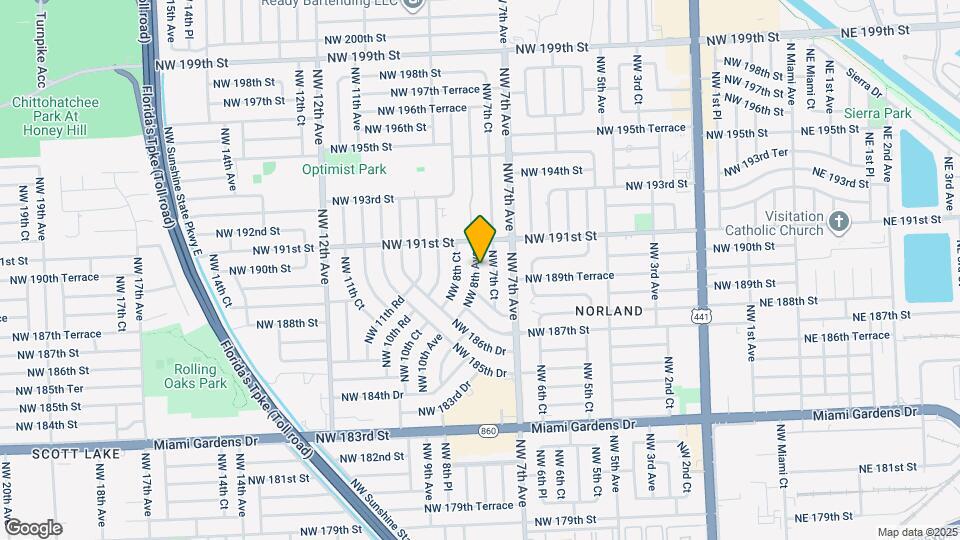 18935 NW 8th Ave Map and Location Details