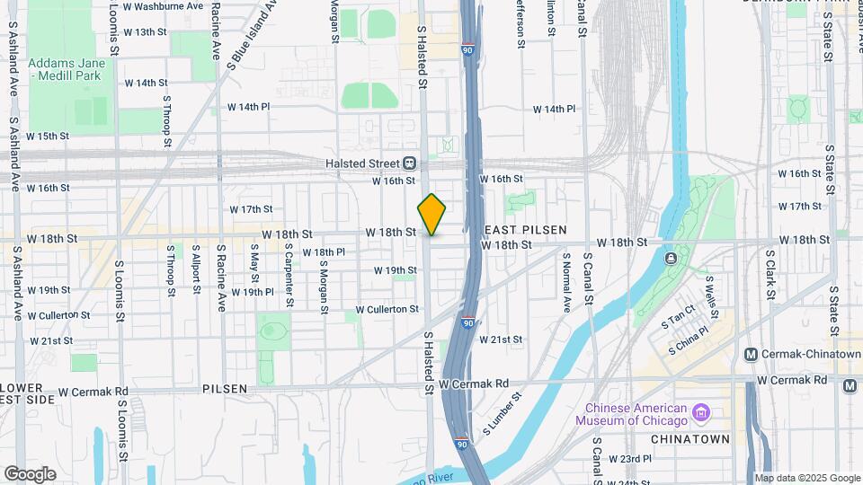 1749 S Halsted St Mapa y Detalles de la Ubicación