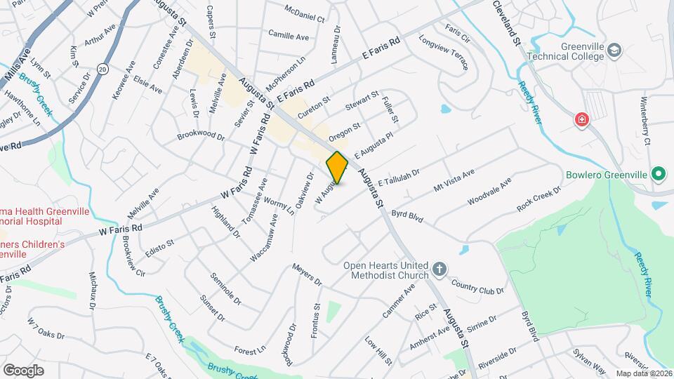 101 W Augusta Pl Map and Location Details