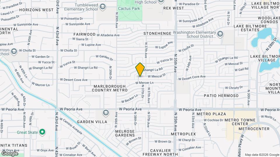 3723 W Mescal St Mapa y Detalles de la Ubicación