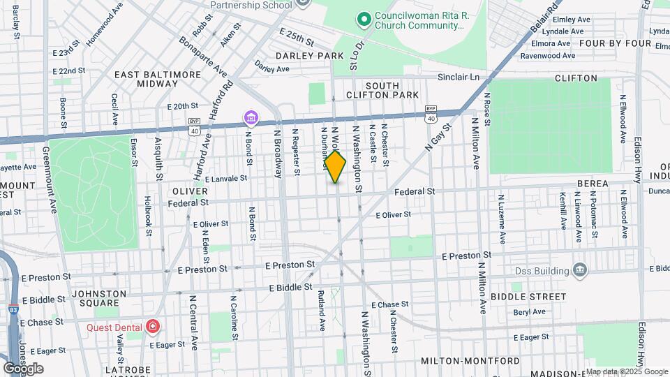 1612 N Wolfe St Map and Location Details