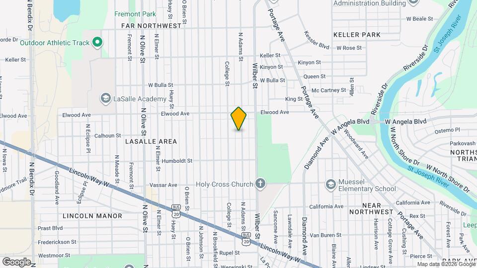 1317 N Adams St Map and Location Details