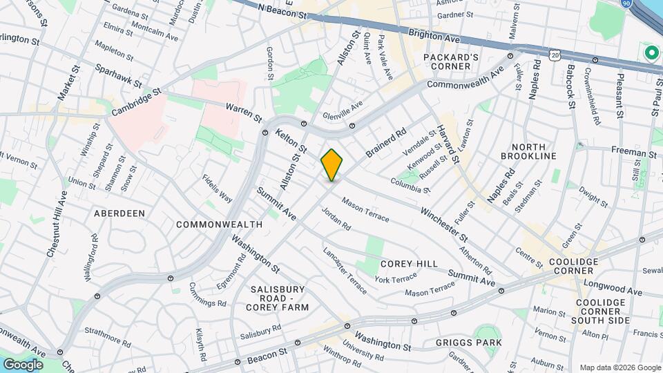 282 Corey Rd Map and Location Details