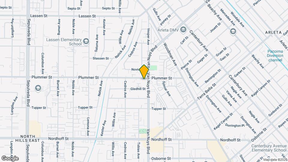 14610 Plummer St Mapa y Detalles de la Ubicación