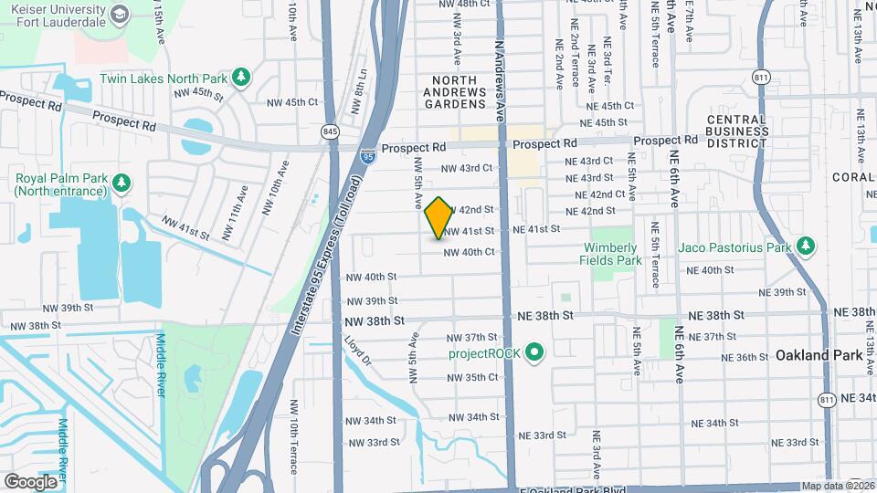 433 NW 40th Ct Map and Location Details