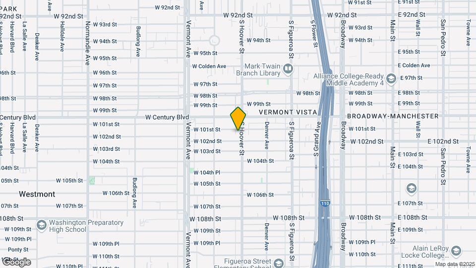10107 S Hoover St Mapa y Detalles de la Ubicación