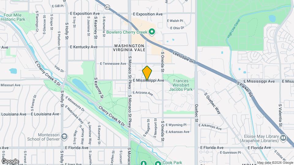 6700 E Mississippi Ave, Unit Apt B Mapa y Detalles de la Ubicación