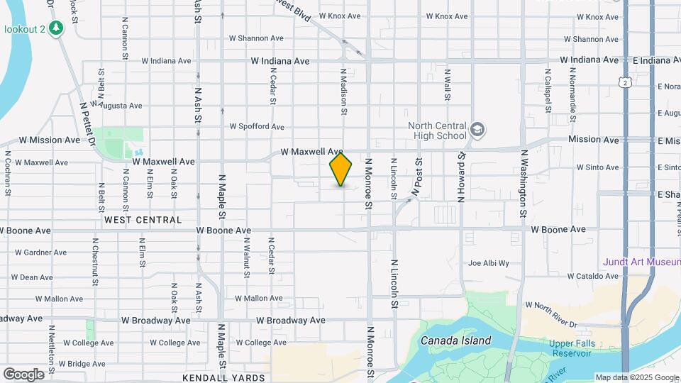 1309 N Madison St Map and Location Details