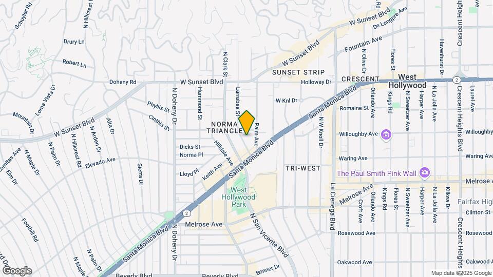 Mediterranean Village West Hollywood Mapa y Detalles de la Ubicación