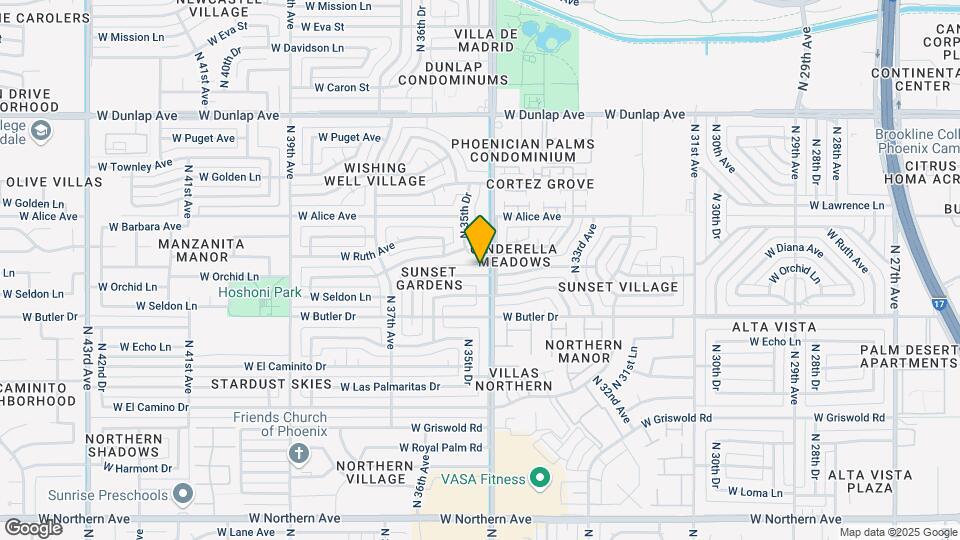 3508 W Orchid Ln Map and Location Details