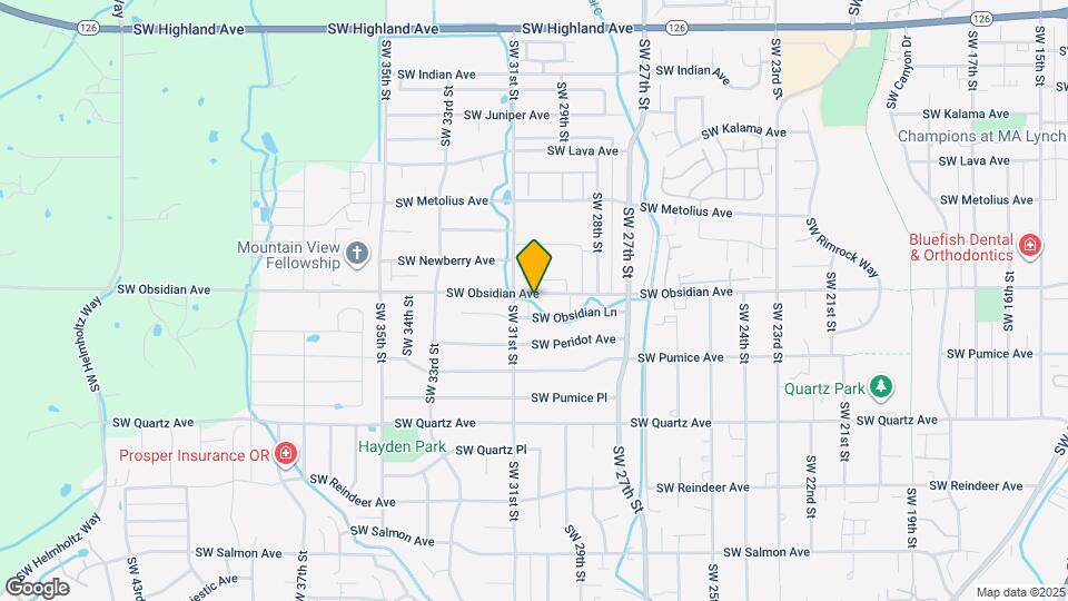 3040 SW Obsidian Ave Map and Location Details