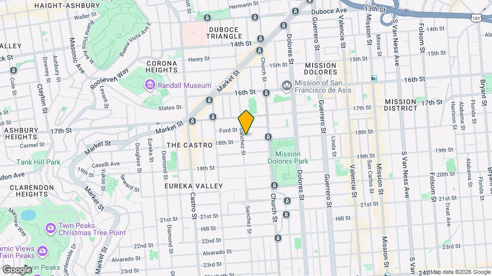 489 Sanchez St Map and Location Details