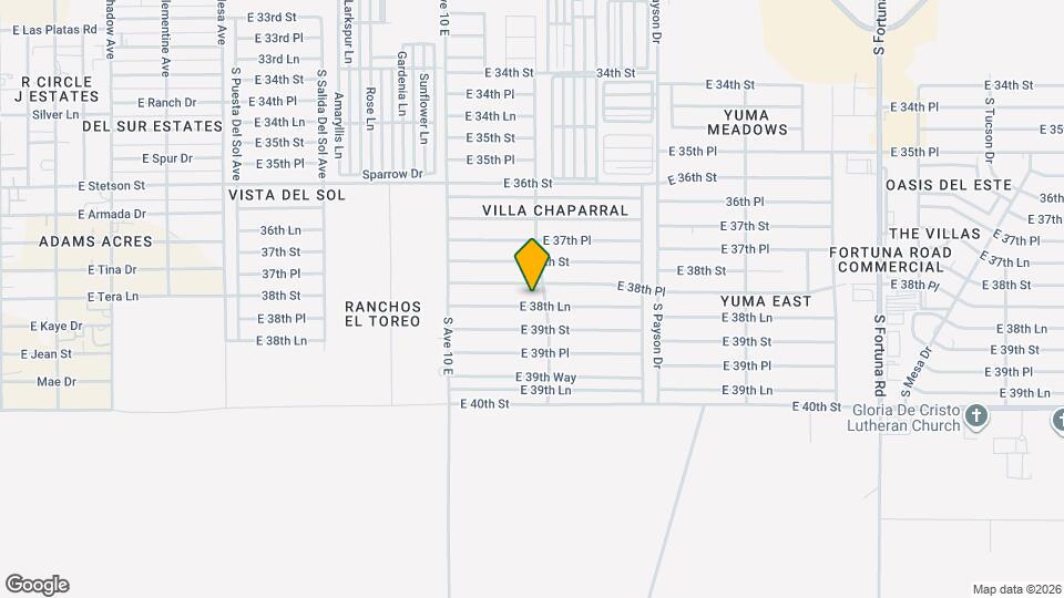10258 E 38th Ln Map and Location Details