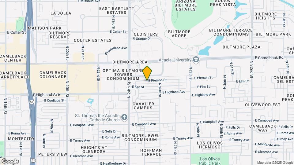 2501 E Pierson St Map and Location Details