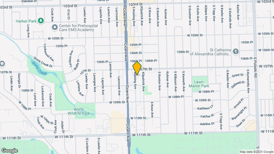 10715 Keating Ave Map and Location Details