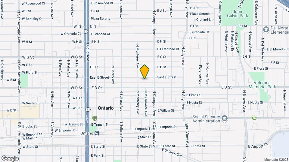 620 East E Street Map and Location Details