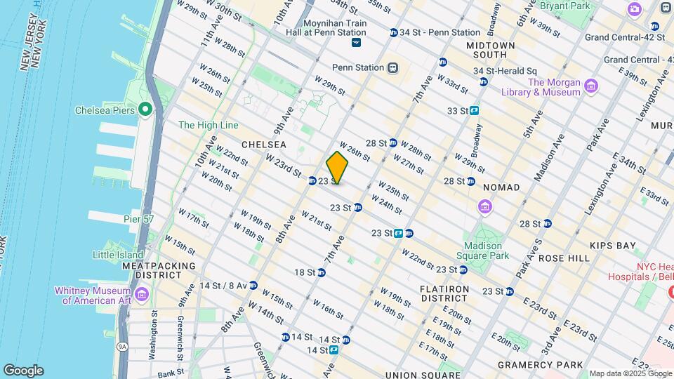 241 W 23rd St Mapa y Detalles de la Ubicación