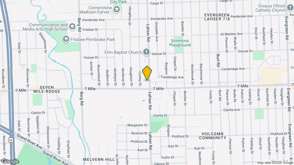 19131 Lahser Rd Map and Location Details