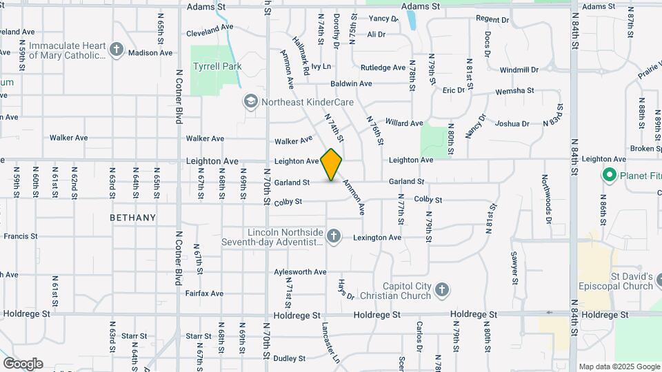 7321 Garland St Map and Location Details