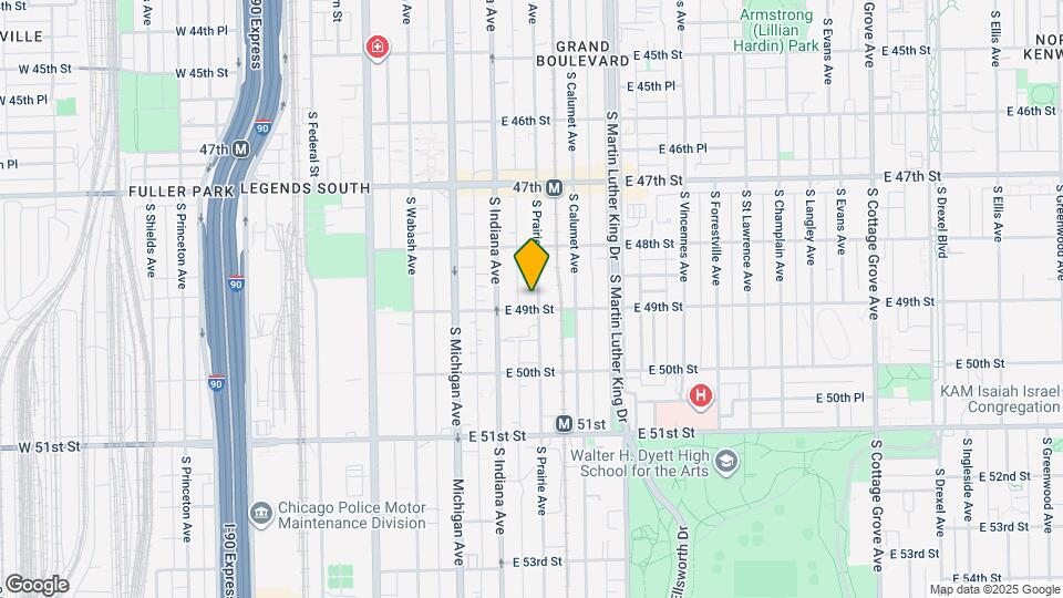 4852 S Prairie Ave Map and Location Details