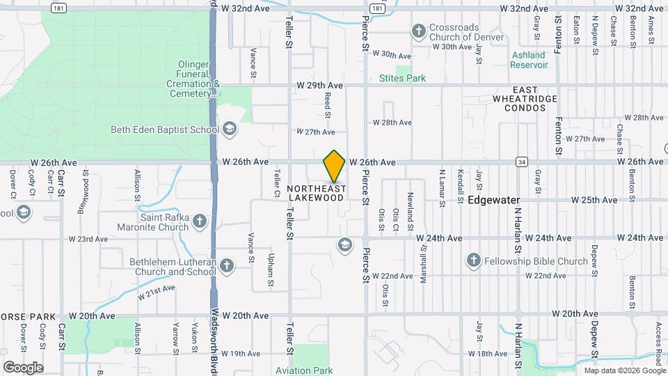 6930 W 25th Pl Map and Location Details