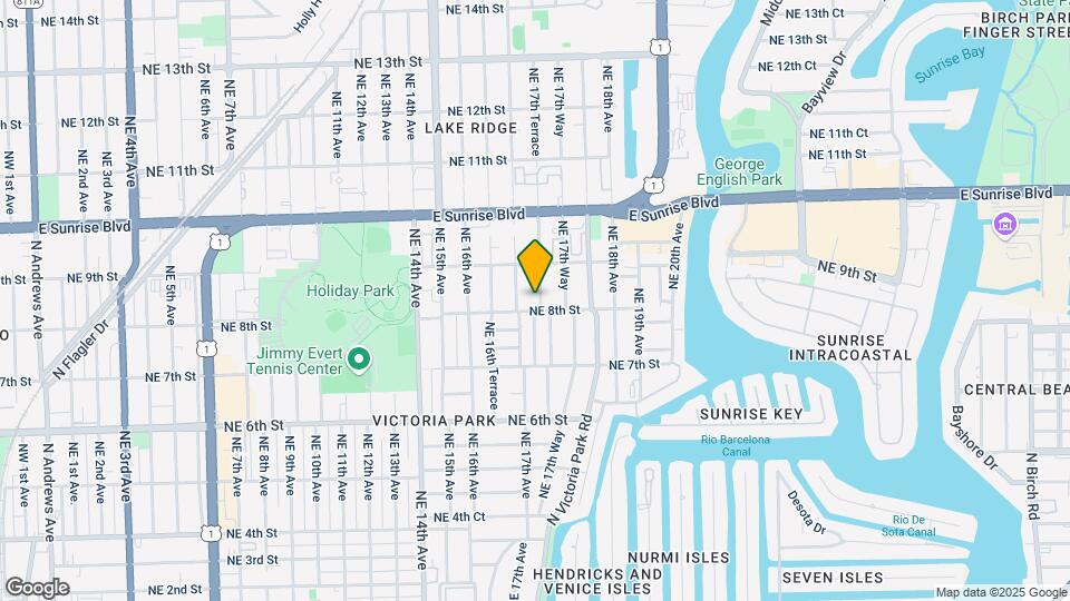 809 NE 17th Terrace-Unit -B Map and Location Details