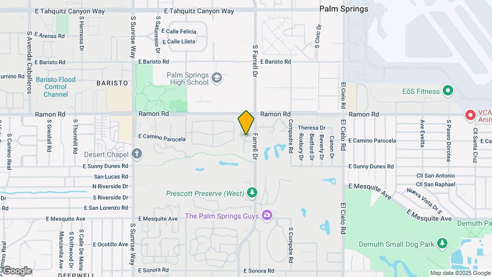 505 S Farrell Dr, Unit Los Balcones Summer Rent Map and Location Details