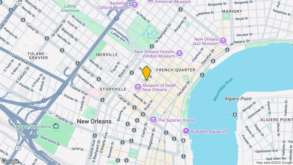 410 Dauphine St Map and Location Details