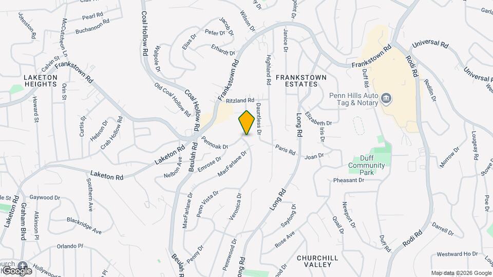 105 Veronica Dr Map and Location Details