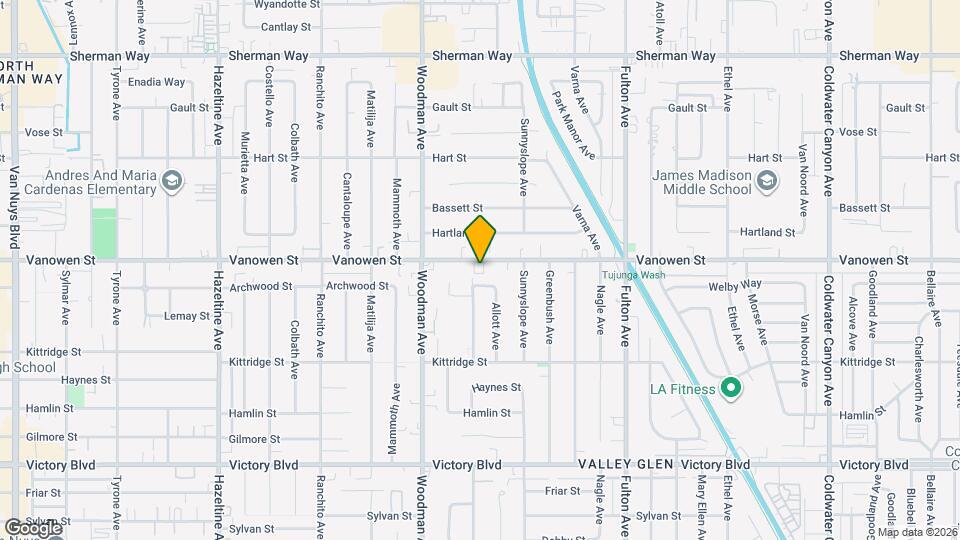 13562 Vanowen St Map and Location Details