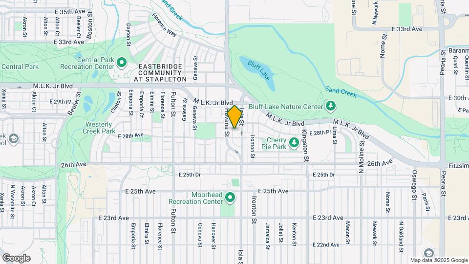 10549 E 28th Ave, Unit Furnished Garden level Map and Location Details