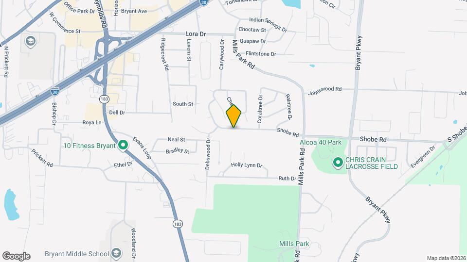 612 Shobe Rd Map and Location Details