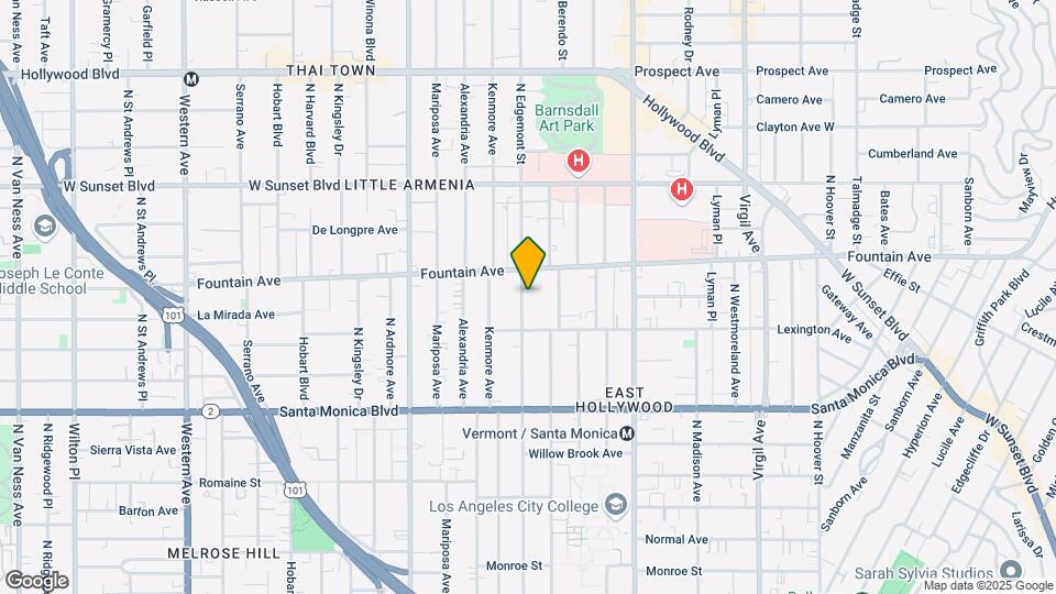 1236-1238 N Edgemont St Map and Location Details