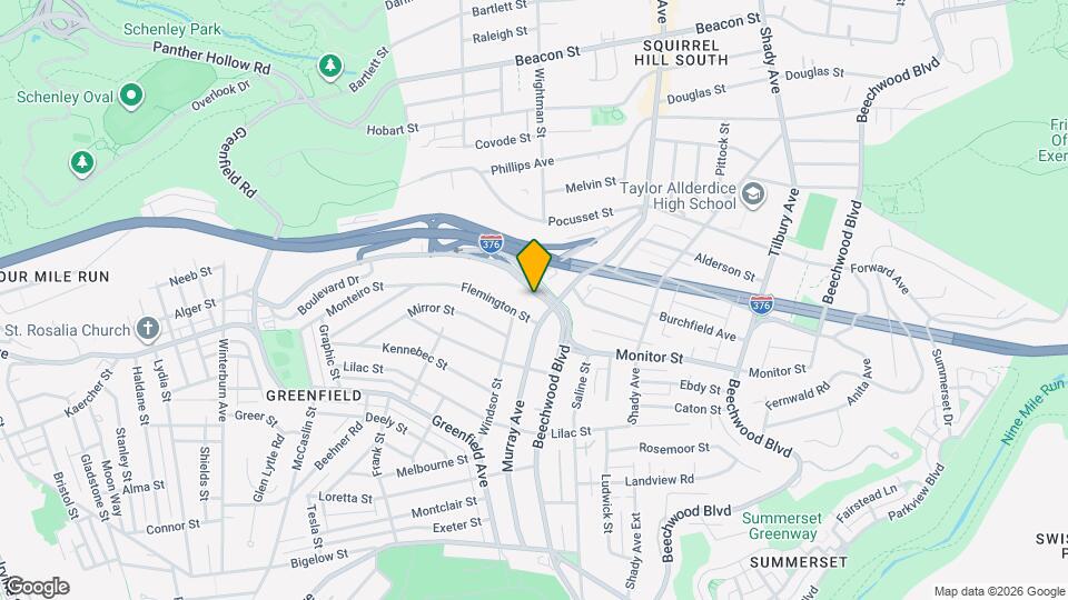 3715 Beechwood Blvd Map and Location Details