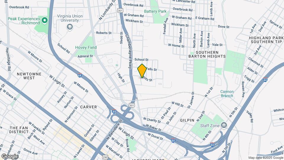 1511 Roane St Map and Location Details