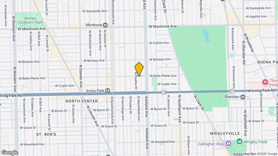 1631 W Belle Plaine Ave Mapa y Detalles de la Ubicación