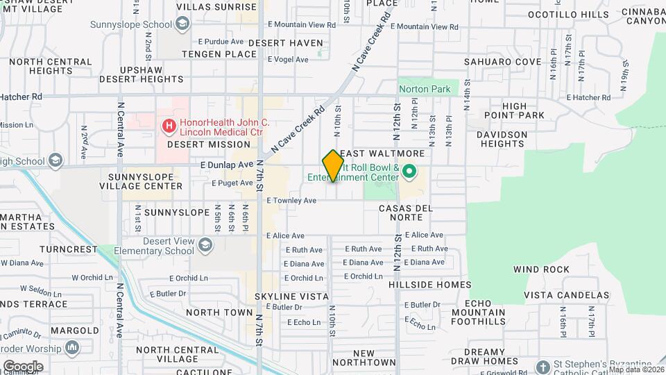 8916 N 10th St, Unit A Mapa y Detalles de la Ubicación