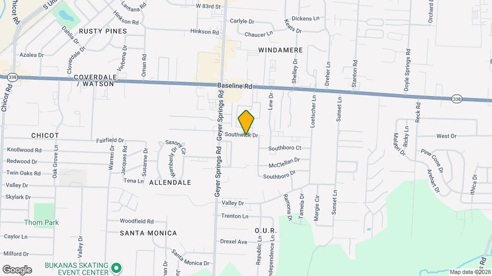 5801 Southwick Dr Mapa y Detalles de la Ubicación
