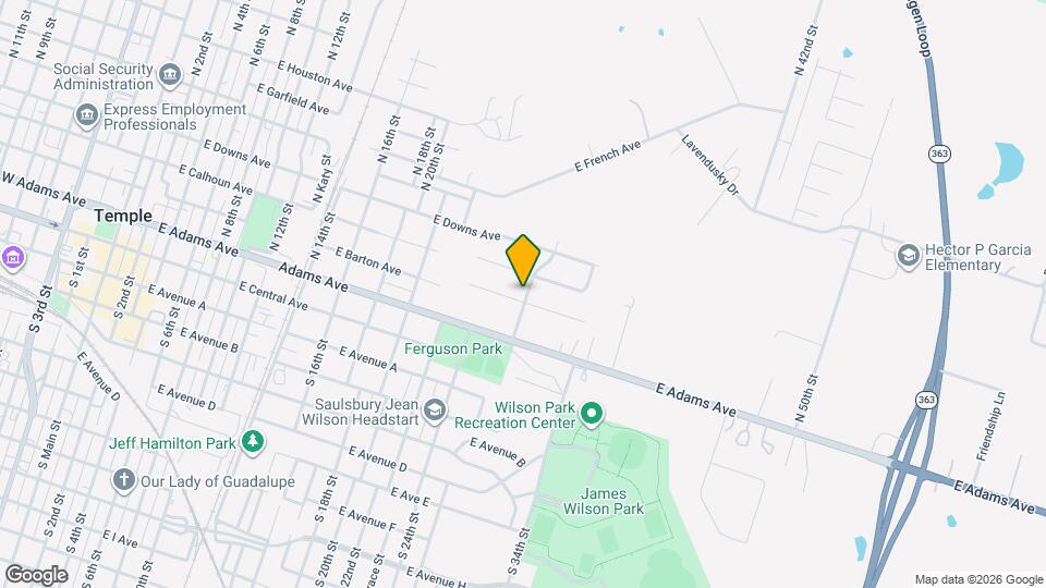 1512 E Barton Ave Map and Location Details