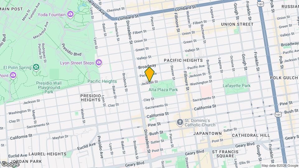 2707 Jackson St, Unit 1 Map and Location Details