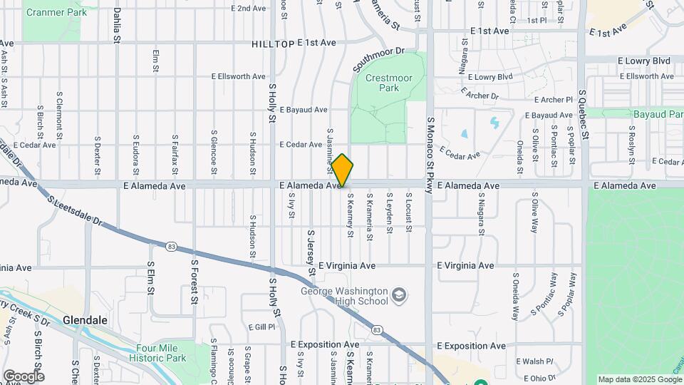 6050 E Alameda Ave Map and Location Details