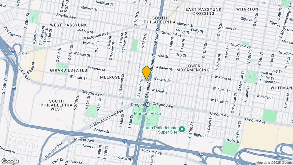 2520 S Broad St Map and Location Details