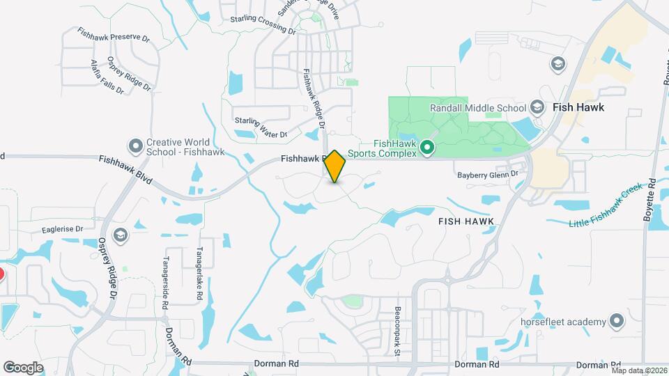 15825 Fishhawk Falls Dr Map and Location Details