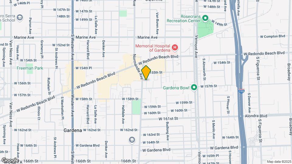 15610 S Normandie Ave Map and Location Details