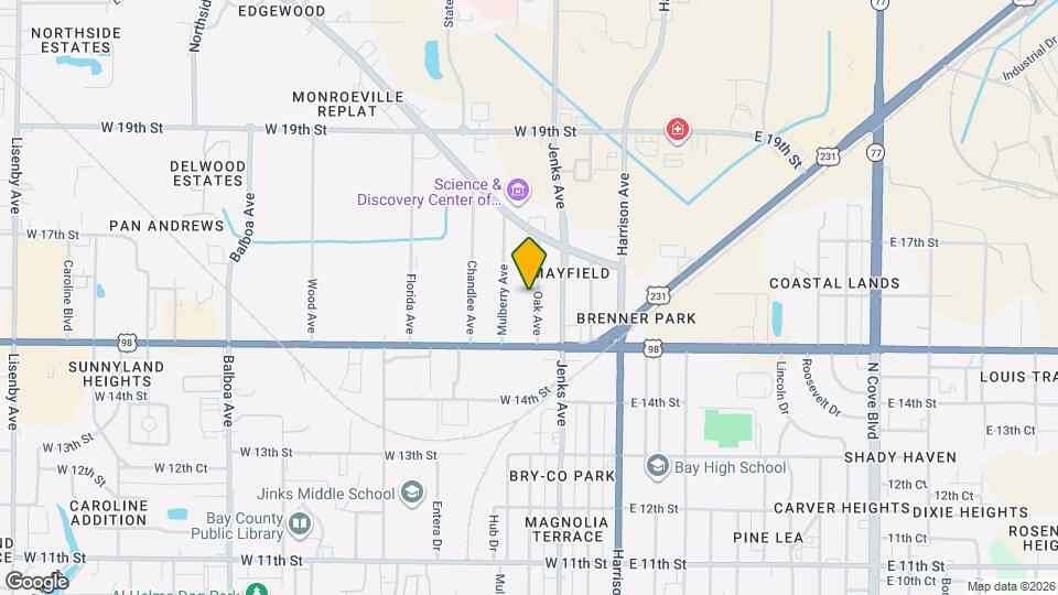 1525 Oak Ave Map and Location Details