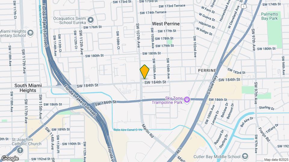 10621 SW 184th St Map and Location Details