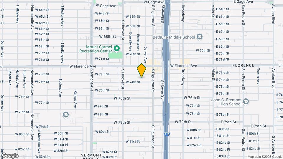 611 W 74th St Map and Location Details