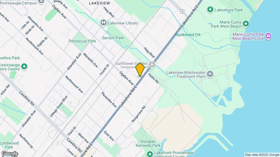 1059 Lakeshore Rd E Map and Location Details